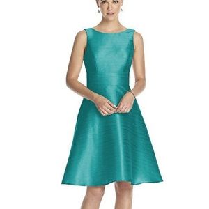Teal a line, prom bridesmaid dress